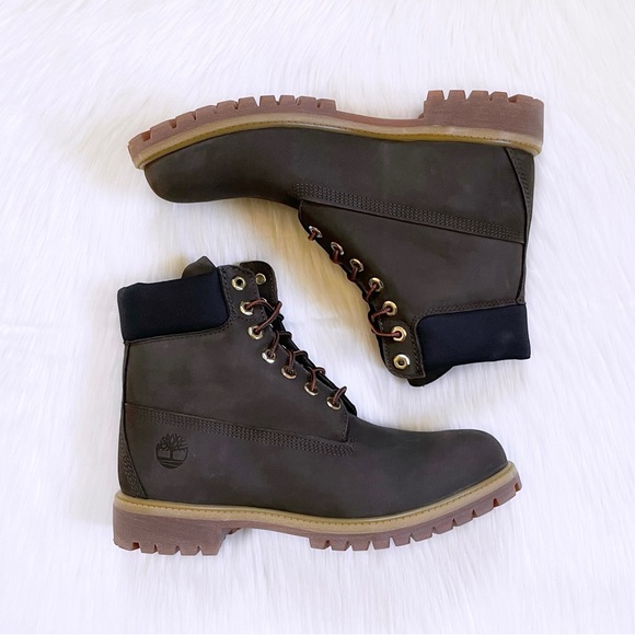 Timberland Men’s Premium 6 Inch Waterproof Dark Brown Boots - Picture 5 of 7